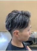 ホワイトメッシュゆるめパーマ