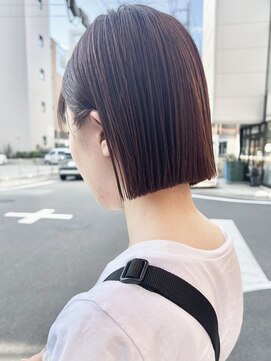 オーガニック アトリエ 大宮(organic+atelier) 20代30代40代ワンカール小顔補正立体カットピンクアッシュ