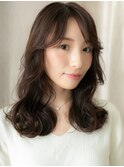 くすみベージュ韓国風巻き美髪ウェーブパーマY北浦和30代40代