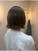 ショートボブ/外ハネボブ/アッシュブラウン