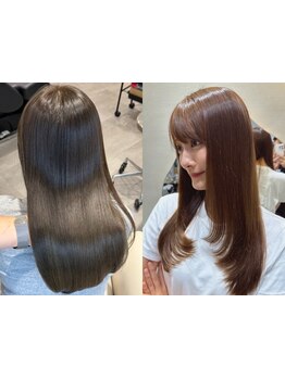 業界最高品質の薬剤使用。この時期特有のくせやうねりをダメージレスで柔らかなストレートヘアに。