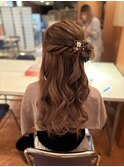 ハーフアップ