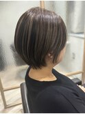 【marfe】白髪ぼかしハイライト_脱白髪染め_丸みショート