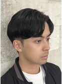 センターパートマッシュ