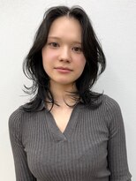 ロンドイディールバンダイ 新潟万代(Lond ideal) ミディアムレイヤー黒髪グレー