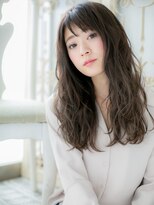 大波純一美容室パーティハン&nbsp;大人ガーリースモーキーブラウンラフウェーブa小山20代30代40代