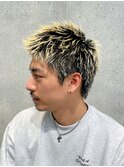 20代.30代メンズ　金髪スパイキーショート　アクティブショート