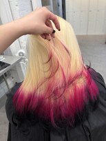 エイト プラット 渋谷2号店(EIGHT plat)&nbsp;ブロンド　パキッとピンクデザインカラー　6/30