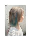 ミルクティーベージュ×アクアブルー【レーヴ】