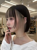 サンド ミュウ 横浜店(sand mieu)&nbsp;ボブ/イヤリングカラー/ベージュ/髪質改善/縮毛矯正/横浜