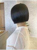 ブルーブラックな切りっぱなしボブ☆