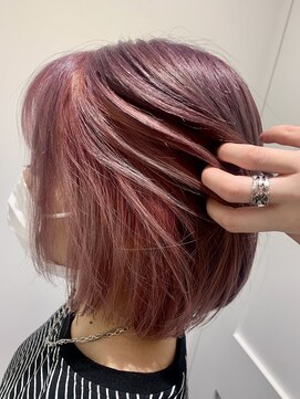 アズールサン 草加西口店(azule-sun) インナーカラー×ピンク