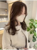 【松本咲花】韓国風レイヤーカット　ブリーチなしマロンベージュ