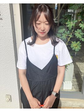 マメ(mame) contrast highlight/designcolor/lavender beige