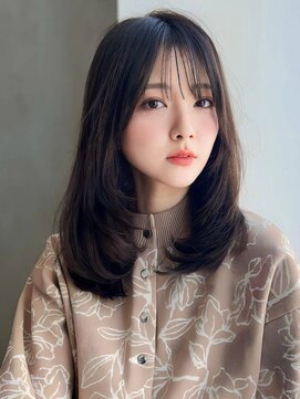 アグ ヘアー ルーモ 一関店(Agu hair lumo) 《Agu hair》内巻き重めセミ×numberA.ケアオイルスリーク