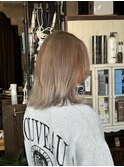 くびれ/大人可愛いレイヤーミディアム透け感ミルクティベージュ