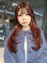 ミョンシル&nbsp;【myonsil 山田】ワンホンヘア/レイヤーカット/ワインレッド