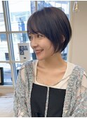 韓国風 ナチュラル Aラインの甘辛ショートボブ