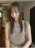 オリーブカラー_ロングスタイル_透明感カラー_ イルミナカラー