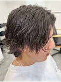 波巻きパーマメンズパーマメンズヘアツーブロックツイストパーマ