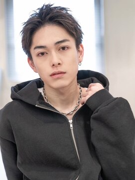 ユウ 渋谷(U) アッシュブラック/マッシュパーマ/刈り上げ/ツーブロック