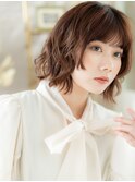 レイヤーボブパーマ小顔ウルフミディアムa戸田公園20代30代40代