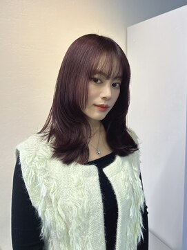 ベル(BEL) ブリーチなしカラー/ワインレッド/レイヤーカット