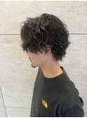 名古屋天白区ウルフミディアムスパイラルパーマ雰囲気