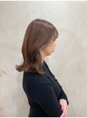 ◎韓国ヘアー顔周りレイヤーおくれ毛ミディアム前髪名古屋/名駅