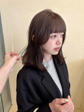 スニュウ(snuw) (snuw_hotaru)レイヤーボブマロンベージュラベンダーミルクティ