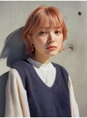 外ハネボブ×オレンジベージュ