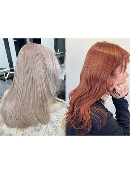 ダブルカラー＋TR￥10,900！お手頃価格で高クオリティ◇ケアブリーチでダメージレスに透明感カラーが叶う＊