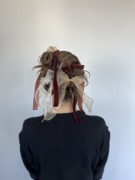 #ヘアアレンジ  #振袖アレンジ