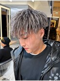 ツイストマッシュホワイトメッシュパイルツイストパーマ