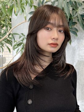 ロビー 表参道(ROBBY) ミディアムレイヤーカット/30代40代50代/顔周りカットくびれヘア