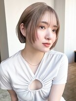 アルバム 新宿(ALBUM SHINJUKU)&nbsp;ダブルカラー前髪カットボブミルクティー_F21192