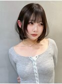 ★レイヤーカット 顔周りレイヤー ボブ ミディアム