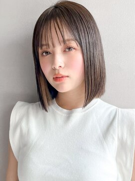 リヤン 表参道(lyann) 薄めバングイメチェン美髪デジタルパーマ艶感うる艶髪前髪