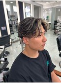 ニュアンスセンターパート　ハイライトメッシュキャップ　静岡駅