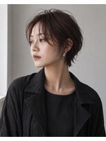 ウィールール 白石店(WE RULE)&nbsp;【大人ハンサムショート】束感シースルーバング×透け感ブラウン