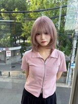 インク サカエ(inq sakae)&nbsp;ダブルブリーチ/ピンクアッシュ/ミディアムボブ