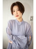 センターパートのショートボブ 20代・30代・40代・50代