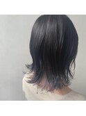 シルバーブラック×シルバーインナーカラー