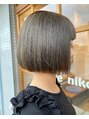 ピースニコ(Peace niko) 王道なボックスボブ！カラーはオリーブグレージュです！