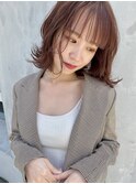 (akiko)カッパーピンク×外ハネミディアム
