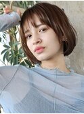 顎ラインボブ／前髪あり ／大人ボブ／表参道／30代40代50代