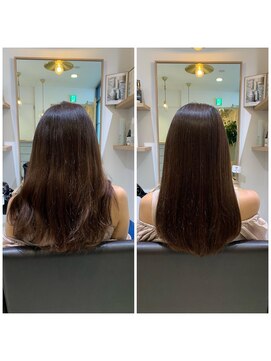プリマ アンジュ 中目黒店(PRIMA ange) 【髪質改善修復酸性ストレートのBeforeとafter】中目黒