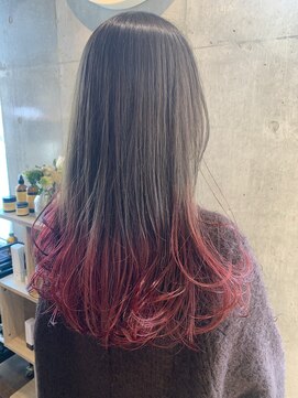 テンポ(tempo) アッシュ&ワインレッドのエッジカラー