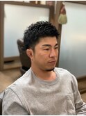 ざっくりショート/スーツ/ツーブロック/爽やか/刈上げ/ひげ