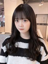 ロングダークカラー_ショコラアッシュヘルシースタイル_ba434711